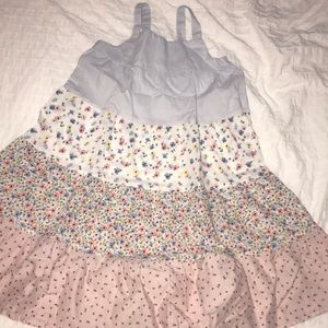 Patterned floral jumper dress